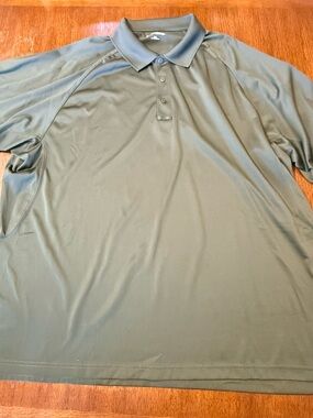 Corner Stone 4XL Men's Olive Green Performance Polo Shirt